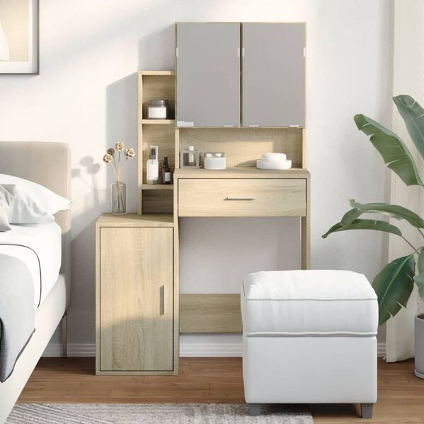 VidaXL Peilip&ouml;yt&auml; Sonoma-tammi 80x35x132 cm