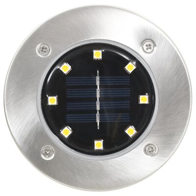 vidaXL Aurinkoenergia maavalaisimet 8 kpl LED valkoinen