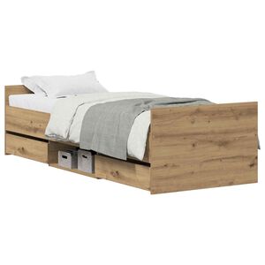 vidaXL S&auml;ngyn runko Artisan tammi 193 x 78 x 50 cm Tekninen puu