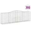 vidaXL Kaarevat kivikorit 6 kpl 400x50x120/140 cm galvanoitu rauta