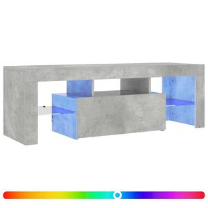 vidaXL TV-taso LED-valoilla betoninharmaa 120x35x40 cm