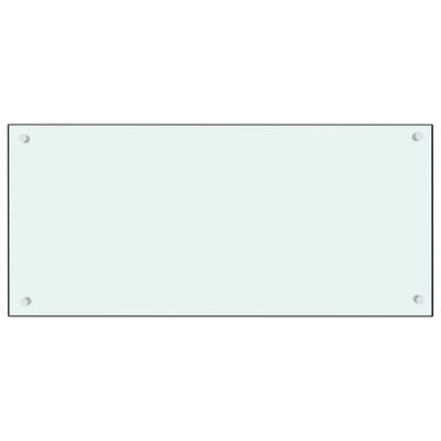 vidaXL Keittiön roiskesuoja valkoinen 90x40 cm karkaistu lasi