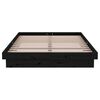 vidaXL S&auml;ngynrunko musta t&auml;ysi m&auml;nty 120x190 cm Small Double