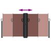 vidaXL Sis&auml;&auml;nvedett&auml;v&auml; sivumarkiisi 120x1000 cm ruskea