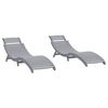 vidaXL Aurinkotuolit 2 kpl harmaa 184x55x64 cm massiivipuu akaasia