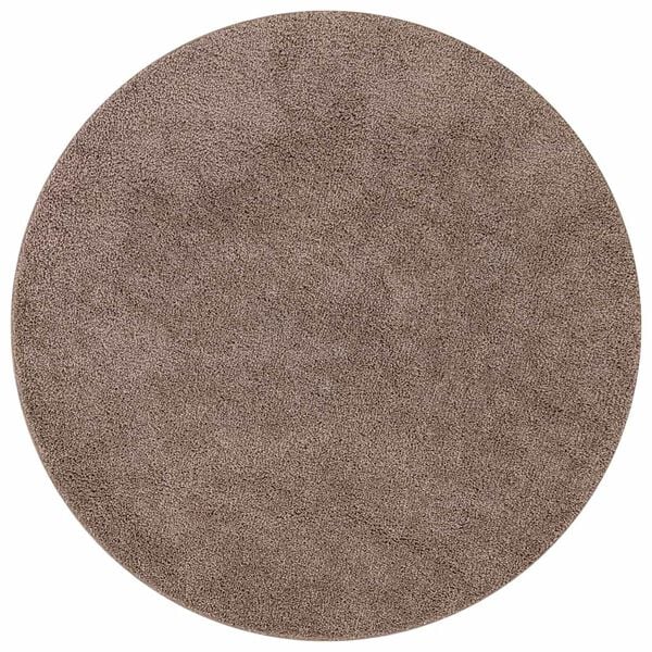 vidaXL Liukumaton Shaggy Matto Ruskea 120 x 120 cm PP