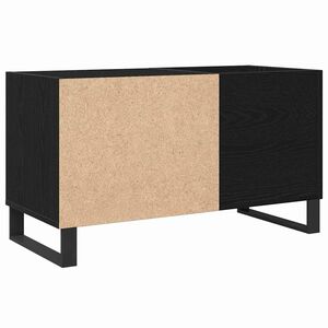 vidaXL Levykaappi Musta tammi. 85 x 38 x 48 cm Tekninen puu