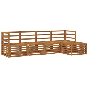 vidaXL Ulkosohvakokoelma 5 pcs Luonnollinen