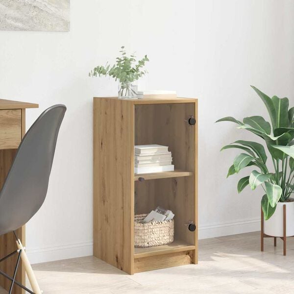 vidaXL Sivup&ouml;yt&auml; artesaani tammi 35 x 37 x 76 cm Tekninen puu