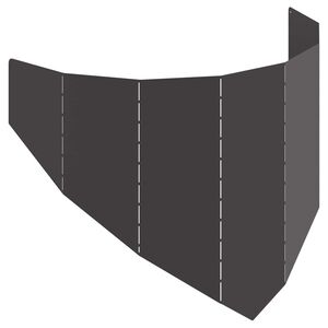 vidaXL Nurmireunus 100 x 45 cm Ter&auml;s Musta
