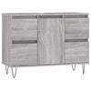 vidaXL Kylpyhuoneen kaappi harmaa Sonoma 80x33x60 cm tekninen puu