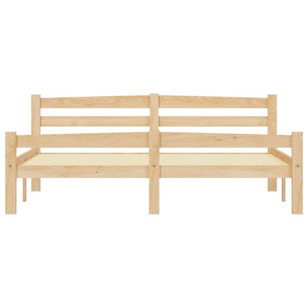 vidaXL Sängynrunko täysi mänty 160x200 cm