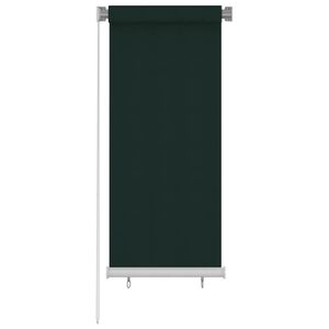 vidaXL Rullaverho ulkotiloihin 65(L)x140(K) cm tummanvihre&auml; HDPE