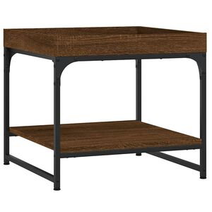 vidaXL Sohvap&ouml;yt&auml; ruskea tammi 49,5x49,5x45 cm tekninen puu