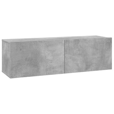 vidaXL TV-taso betoninharmaa 100x30x30 cm tekninen puu