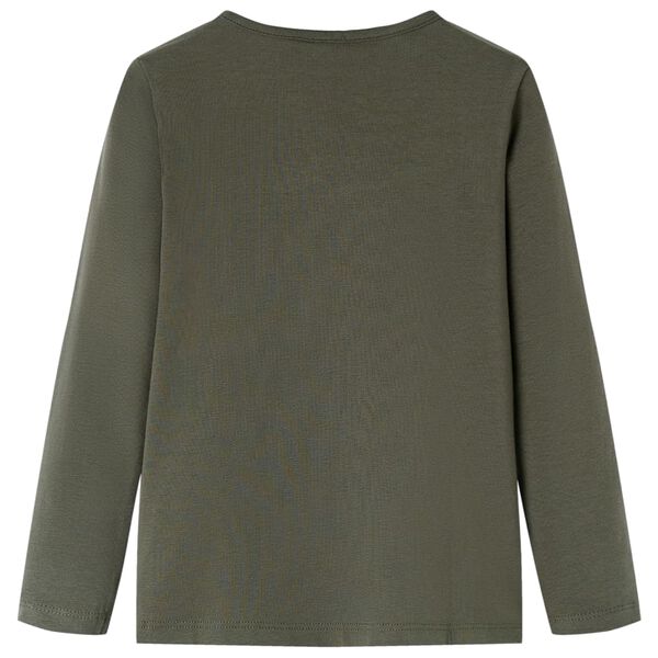 Lasten pitk&auml;hihainen T-paita khaki 116