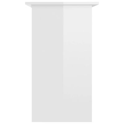 vidaXL Työpöytä korkeakiilto valkoinen 80x45x74 cm lastulevy