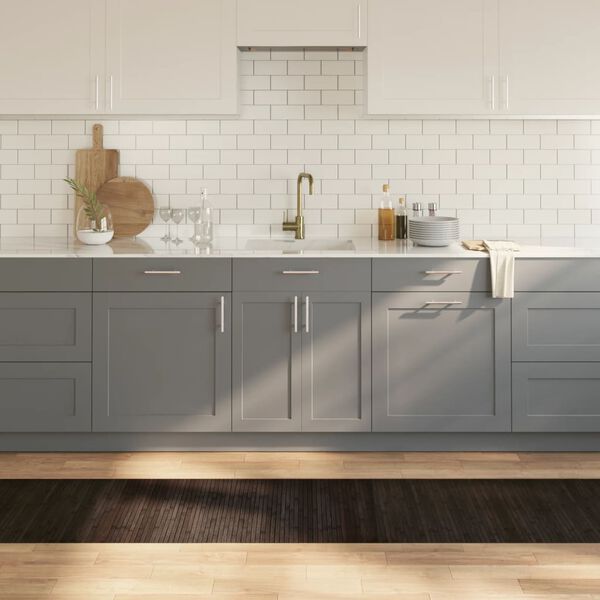 vidaXL Matto suorakaide tummanruskea 60x500 cm bambu