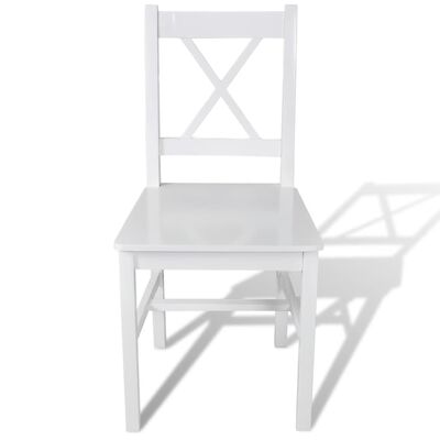 vidaXL Ruokapöydän tuolit 4 kpl valkoinen mänty