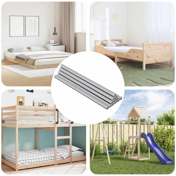 vidaXL Kierteiset Pultit 900 pcs Hopea Metalli