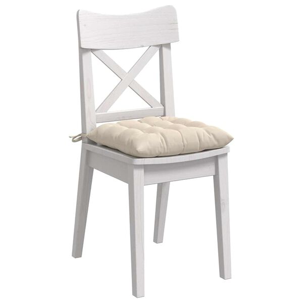 vidaXL Istuintyynyt 4 pcs Beige 40 x 40 x 6 cm Mikrokuitu