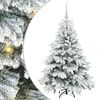 vidaXL Tekojoulukuusi 150 LED-valoilla Valkoinen 120 cm PE ja PVC