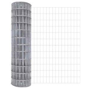 vidaXL Euroaita Hopea 1 x 10 m Kuumasinkitty rauta