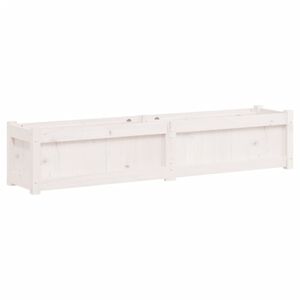 vidaXL Ulkokukkalaatikko valkoinen 150x31x31 cm t&auml;ysi m&auml;nty