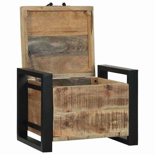 vidaXL S&auml;ilytyslaatikot Ruskea 40 x 30 x 30 cm T&auml;ysi Mangopuu