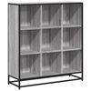 vidaXL Kirjahylly harmaa Sonoma 97,5x33x107,5 cm tekninen puu/metalli