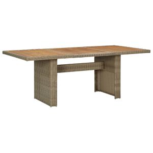 vidaXL Puutarhan ruokap&ouml;yt&auml; ruskea 200x100x74 cm polyrottinki