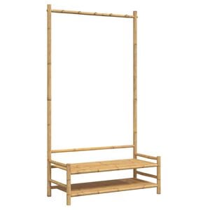 vidaXL Vaateteline hyllyill&auml; 103x40x183 cm bambu