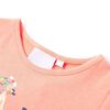 Lasten T-paita polkupyöräkuvio neon koralli 116