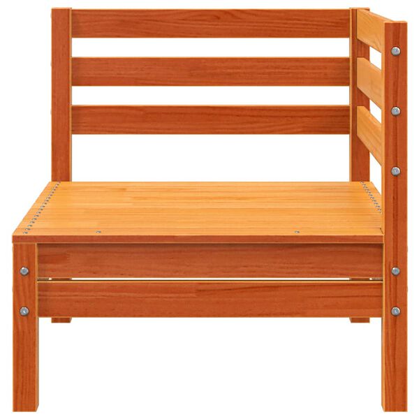 vidaXL Puutarhasohvan kulmaosa vahanruskea täysi mänty