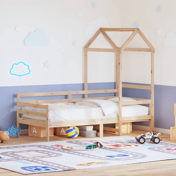 vidaXL Sohvasänky katoksella 80x200 cm täysi mänty