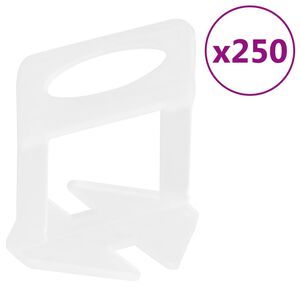 vidaXL Laattojen tasoitusklipsit 250 kpl 1 mm