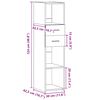 vidaXL Kaappi valkoinen 30x42,5x124 cm tekninen puu