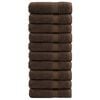 vidaXL Premium Pyyhkeet SOLUND 10 kpl ruskea 100x150 cm 600 gsm