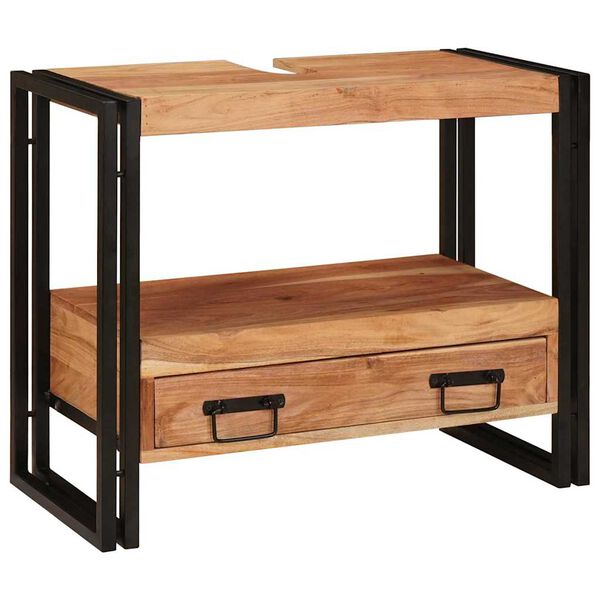 vidaXL Pesualtaankaappi Ruskea 71 x 33 x 58 cm Tihe&auml; akasiapuu