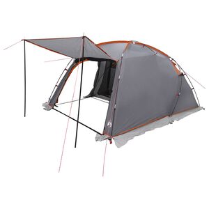 vidaXL Tunneliteltta Harmaa ja oranssi 361 x 235 x 147 cm