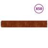 vidaXL Nurmikonreunukset 50 kpl 15x103 cm joustava Corten-ter&auml;s