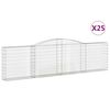 vidaXL Kaarevat kivikorit 25 kpl 400x30x100/120 cm galvanoitu rauta