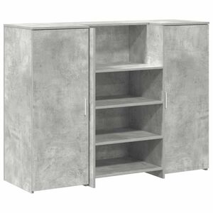 vidaXL Vastaanottop&ouml;yt&auml; betoni harmaa 135x50x103,5 cm suunniteltu puu