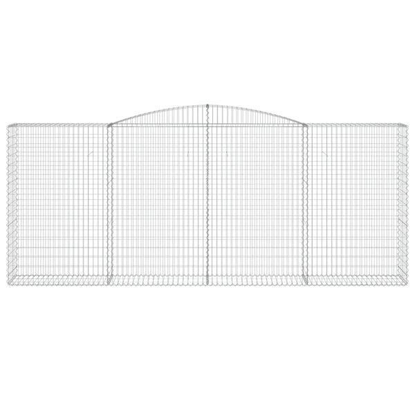 vidaXL Kaarevat kivikorit 5 kpl 400x50x160/180 cm galvanoitu rauta