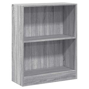 vidaXL Kirjahylly harmaa Sonoma 60x24x76 cm tekninen puu