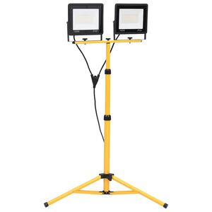 vidaXL LED-valonheitin kolmijalalla 2x100 W l&auml;mmin valkoinen
