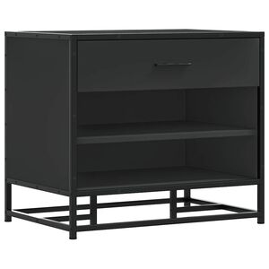vidaXL Kenk&auml;penkki musta 60x40x53,5 cm suunniteltu puu ja metalli