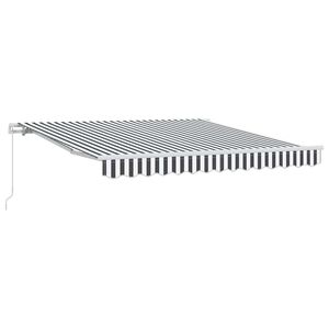 vidaXL K&auml;sin kelattava markiisi antrasiitti/valkoinen 300x250 cm