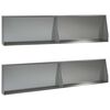 vidaXL Pato 4 kpl 100 x 12 x 40 cm Galvanoitu ter&auml;s Hopea