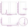 vidaXL Sohvapöydän jalat T-muotoiset 2 kpl musta 50x25x(42-43) cm teräs